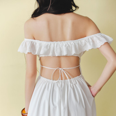 DOTTIE - Đầm cánh tiên hở lưng - Trắng - D0710