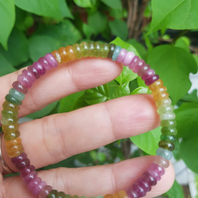Vòng Tay Phong thủy may mắn  Chất liệu Đá Tourmaline bánh xe đẹp tự nhiên màu đẹp  Nữ tất cả các mệnh đeo vừa đẹp vừa xinh tốt cho sức khỏe ạ