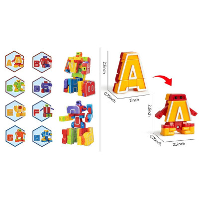 Đồ Chơi Lắp Ráp Biến Hình Robot Chữ Cái F - Cresta DK81232