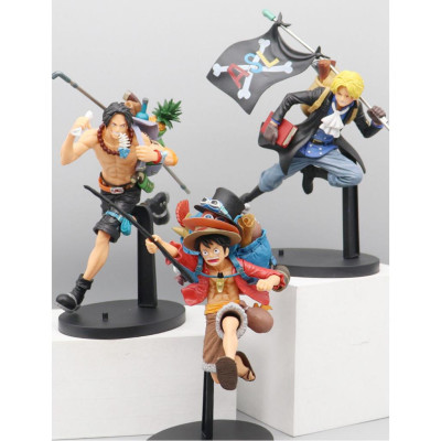 Mô Hình Bộ 3 Luffy Sabo ACE Siêu Cute 19-21Cm Mô hình One Piece Cao Cấp, Figure Mô Hình Anmie One Piece Luffy Vua Hải Tặ