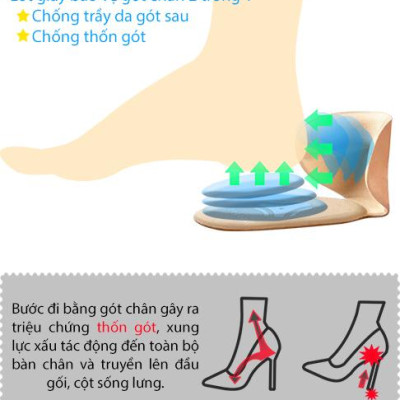Lót giày cao gót chống rộng, chống trầy gót cực êm chân cao cấp- buybox - BBPK09 - Màu Da Beo