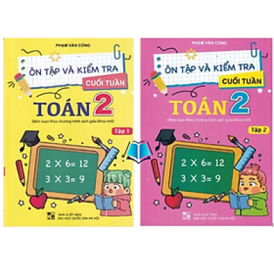 Sách - Combo Ôn Tập Và Kiểm Tra Cuối Tuần Toán 2 (Tập 1+Tập 2)