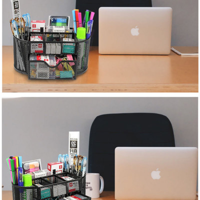 Hộp đựng bút để bàn Văn Phòng Phẩm NASI NS12 nhiều ngăn bằng thép sơn tĩnh điện cứng chắc khay đựng kệ để bút học sinh 