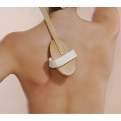 Bàn chải da khô và ướt chính hãng 100% (Tẩy tế bào chết - Massage - Cán dài tháo rời 40cm) MASA1009