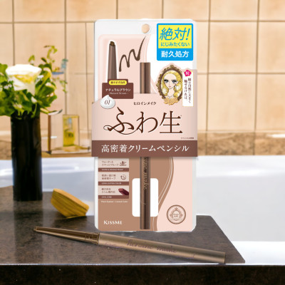 Bút Chì Kem Kẻ Mí Mắt Chống Trôi Nước Lõi Mịn Kissme Heroine Make Cream 02 Màu (1.6 G)