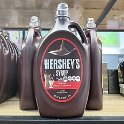 Sốt Topping Siro Socola Nguyên Chất Hersheys Syrup Chocolate 1.36kg Hàng Nhập Mỹ