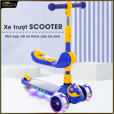 Xe Trượt Scooter Cao Cấp 3 Bánh Phát Sáng Mẫu Mới 2024 - Hàng chính hãng