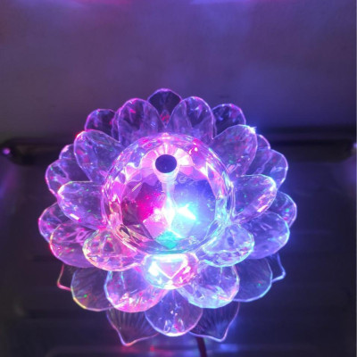 Đèn Led Hoa Sen Trang Trí MB 2003 7 Màu Xoay 360 Độ Cực Đẹp Cao 18cm