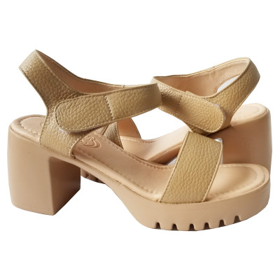 Giày Sandal Cao Gót Da Bò BIGGBEN Cao 8 Phân SDCG138