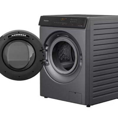 Máy giặt Cửa Trước Panasonic 9kg NA-V90FA1LVT - Giặt thông minh - Giặt diệt khuẩn - Tự động vệ sinh lồng giặt & vòng đệm - Hàng chính hãng