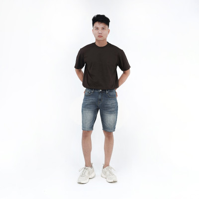Quần Short Jeans Nam Cao Cấp HUNTER X-RAYS Form Slimfit Thun Nhẹ Xanh Căn Bản S39