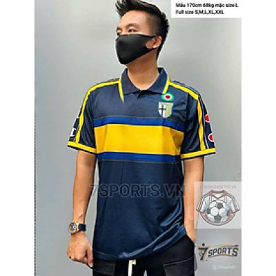 Áo Bóng Đá Retro Parma 1999 - Sân Khách bản cao cấp vải Cotton Polyester