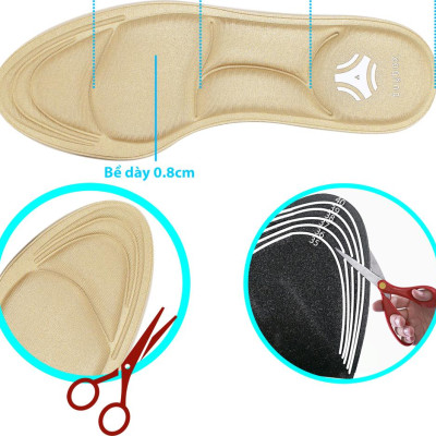 Lót giày đa năng 4D cực êm chân, chống thốn gót chân và thấm hút mồ hôi - buybox - BBPK56