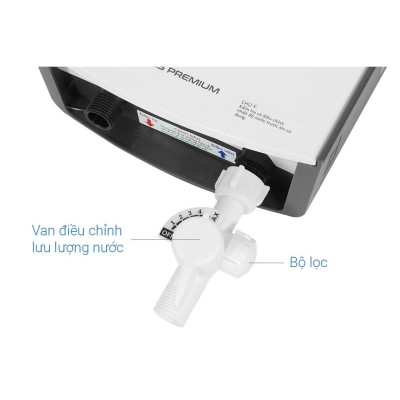 AURES PREMIUM 4.5P IVORY Máy nước nóng trực tiếp Ariston 4500W AURES PREMIUM 4.5P IVORY Bơm Trợ Lực, Kèm Vòi Sen [Hàng Chính Hãng] 