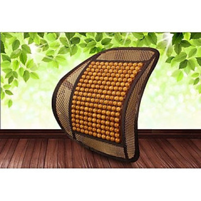 tựa lưng lưới đan hạt gỗ cho ghế ô tô và văn phòng chống mỏi lưng