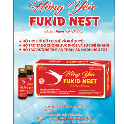 Lisse ￼hồng yến fukid nest- Hộp 6 lọ x 30 ml - Bồi bổ cơ thể và khí huyết ,tăng cường sức khỏe