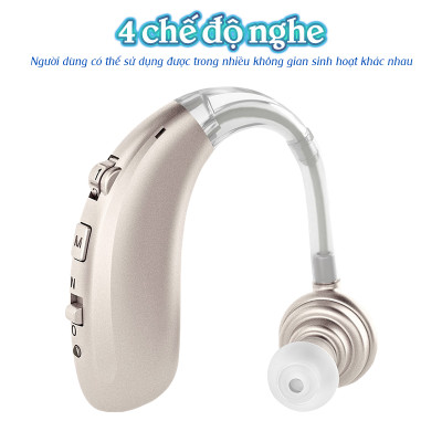 Máy trợ thính không dây pin sạc Axon A-360 - Kết nối Bluetooth, có bộ lọc tiếng ồn, tặng kèm hộp đựng máy