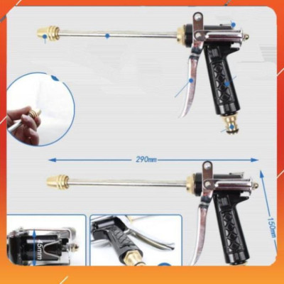 ️Evoucher Bộ dây vòi xịt nước rửa xe,tưới cây ,tăng áp 3 lần,loại 3m,5m 206318 đầu đồng,cút,nối nhựa đen+  đai