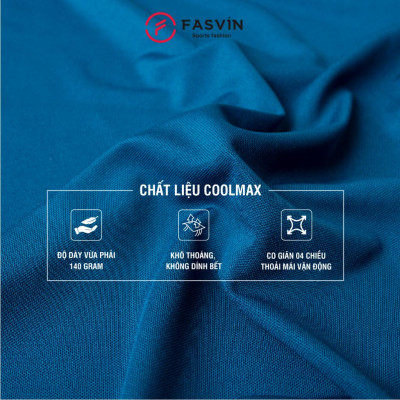Áo Thun Nam FASVIN Vải COOLMAX Mềm Mát Co Giãn chất đẹp Hàng Nhà Máy TS23572.HN