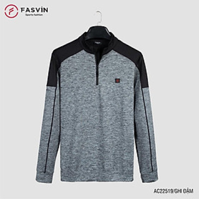 Áo thể thao nam Fasvin AC22519.HN cổ tàu chất Melanger vải mềm mại co giãn thoải mái.