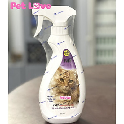 Fay xịt tắm khô, khử mùi hôi, giúp mượt lông mèo (chai 350ml)