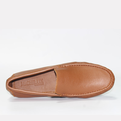 Giày MICHILUX Da Bò Thật Chính Hãng Classic Moccasin CSMS0 Màu Nâu Bò
