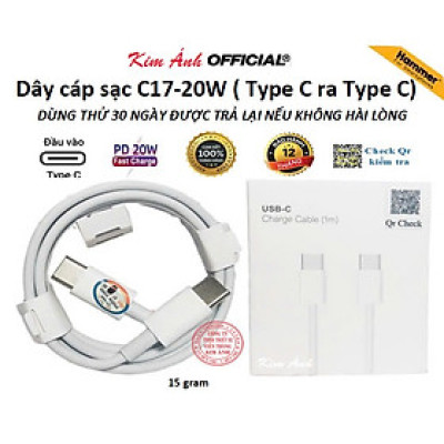 Bộ củ và cáp sạc nhanh Ham mer công suất chuẩn PD 20W chân cắm L, tiêu chuẩn Nhật PSE, Hàng chính hãng bảo hành 1 năm