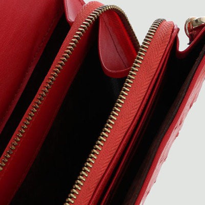 Túi đeo da đà điểu Huy Hoàng da bụng màu đỏ HT6427