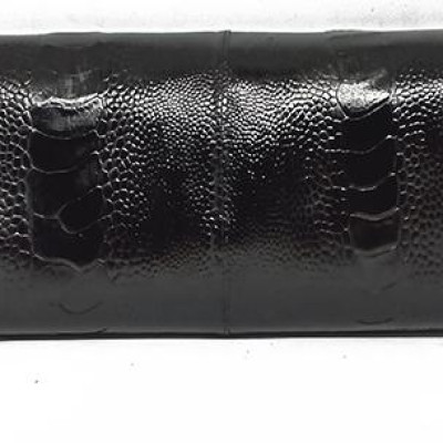 Túi đeo da đà điểu Huy Hoàng da chân màu đen HT6414