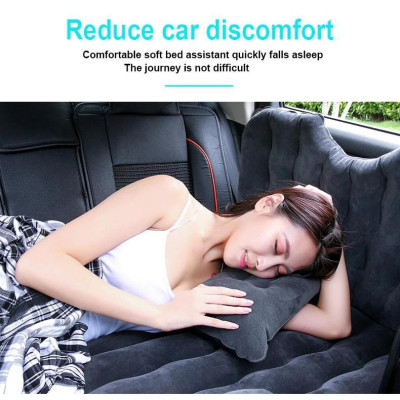 Nệm hơi ô tô cao cấp -  Nệm hơi vải nhung kèm bơm hơi và 2 gối