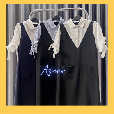 Váy Bầu Công Sở Thiết Kế Miny V68 Chất Liệu Chéo Nhật Phối Thô Nến Mặc Mùa Hè Thu