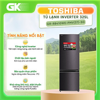Tủ lạnh Toshiba Inverter 325 lít GR-RB410WE-PMV(37)-SG - Hàng chính hãng [Giao hàng toàn quốc]