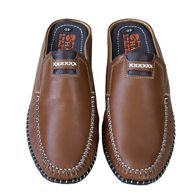 Dép bít mũi nam da bò thật HÀ NAM cao cấp GSB2045