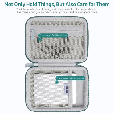 
Túi Đĩa Cứng Mờ BUBM Dung lượng lớn vải Không thấm nước Dễ mang theo Chống mài mòn