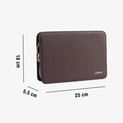 Clutch, Ví Cầm Tay Thời Trang Nam Khóa Số Da Bò Cao Cấp CK15 Nâu