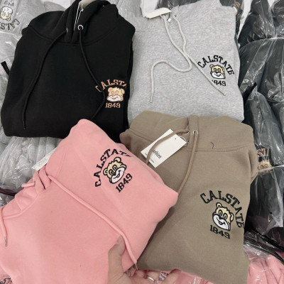 Áo khoác nữ chống nắng Hoodie Oversize Nỉ Dệt Logo Gấu Thêu 1849 đẹp cá tính hàng rất đẹp-A2120