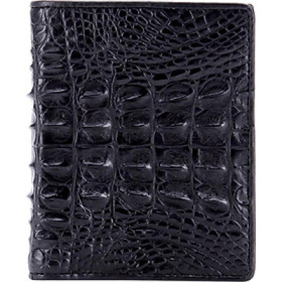 Ví Nam Da Cá Sấu Gai Lưng Kiểu Đứng Huy Hoàng HT2256 (12.5 x 10 cm) - Đen