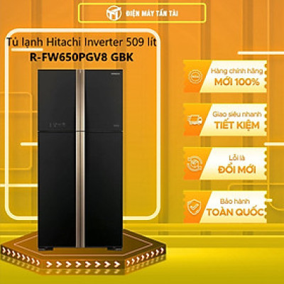Tủ lạnh Hitachi Inverter 509 lít R-FW650PGV8-GBK
