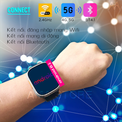 Đồng hồ Thông minh AMA Smart watch TK Plus Android 8.1 Camera xoay 180 Lắp Sim Định vị GPS Google kết nối Wifi 4G Blueltooth xem được Video Youtube TikTok tải App FB Messenger Skype Viber Wechat Line Tele chơi Game cho Trẻ em Người lớn Hàng nhập khẩu