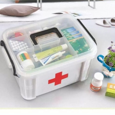 Hộp nhựa đựng đồ y tế đồ Nail mỹ phẩm gia đình đa năng (Cỡ nhỏ 24x17x13cm)