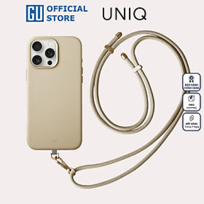 Ốp Lưng UNIQ COEHL MUSE Cho iPhone 16 Pro Max Da Thuần Chay Cao Cấp Sạc Không Dây MagClick Tặng Kèm Dây Đeo Hàng Chính Hãng