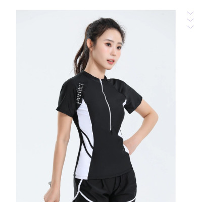 Đồ Bơi Nữ Rời Đùi Ngắn Tay Thanh Lịch