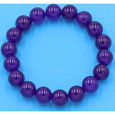 Vòng tay chuỗi hạt - thạch anh tím 10 ly 18 hạt - hợp mệnh Hỏa, mệnh Thổ