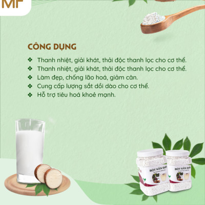 Bột sắn dây nguyên chất 1kg TÂM MINH FOODS làm mát thanh lọc cơ thể