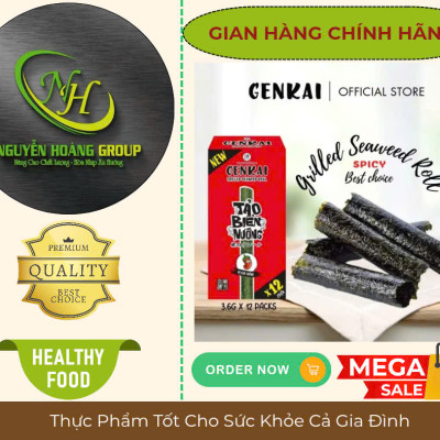 COMBO 2 Hộp - Rong Biển Nướng Cuộn 2 Vị ( 1 Hộp Tự Nhiên & 1 Hộp Cay Nóng) 43.2g