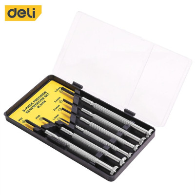 Bộ Tua Vít Đa Năng 6 Chiếc Deli Cao Cấp Chính Hãng - Nhỏ Gọn, Tiện Ích, Dễ Dàng Sử Dụng - Thiết Thể Đẹp Mắt - EDL3206