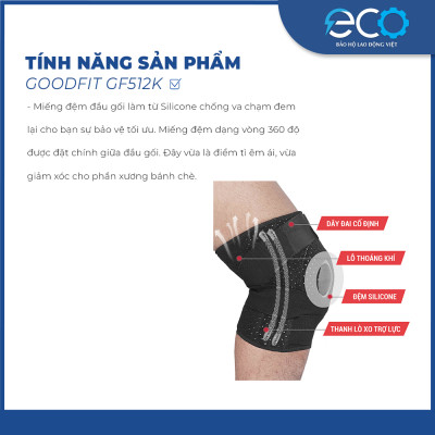 Băng đầu gối, bảo vệ khớp gối GF512K GoodFit