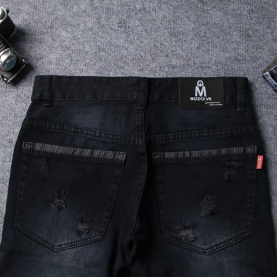 Quần short jean nam đen Q417 Muidoi