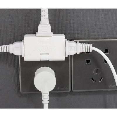 Bộ Chia Ổ Cắm Điện Dẹp 1 Ra 3 2500W Xoay 180 Độ