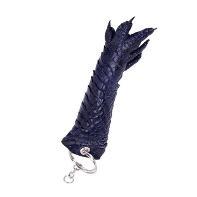 Móc khóa da cá sấu Huy Hoàng màu xanh đậm HC8235